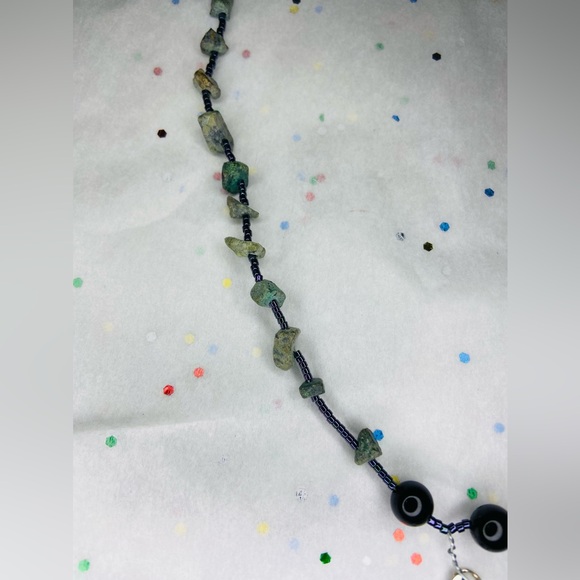 African Turquoise Necklace with DreamCatcher Pendant - Picture 3 of 5